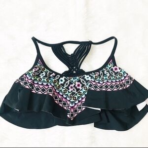 California Waves Swim Top Size medium Red/Black